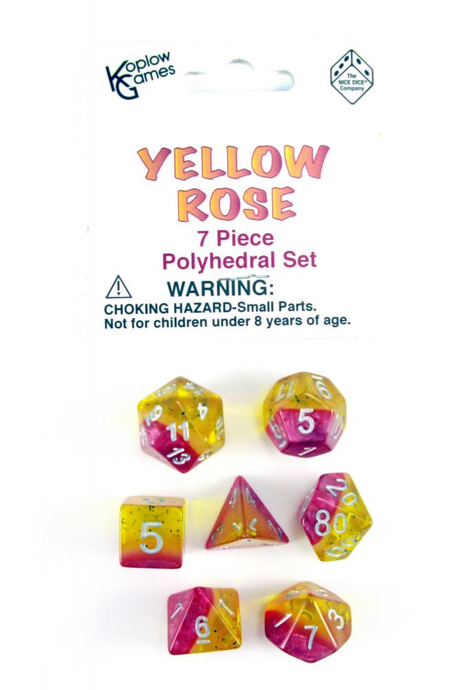 7ct. Yellow Rose Dice - KOP19414